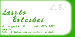 laszlo bolcskei business card